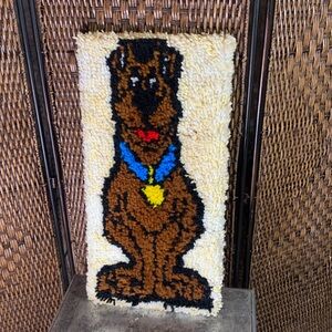 Vintage Scooby Doo Latch-Hook Rug on Board Ready to Hang